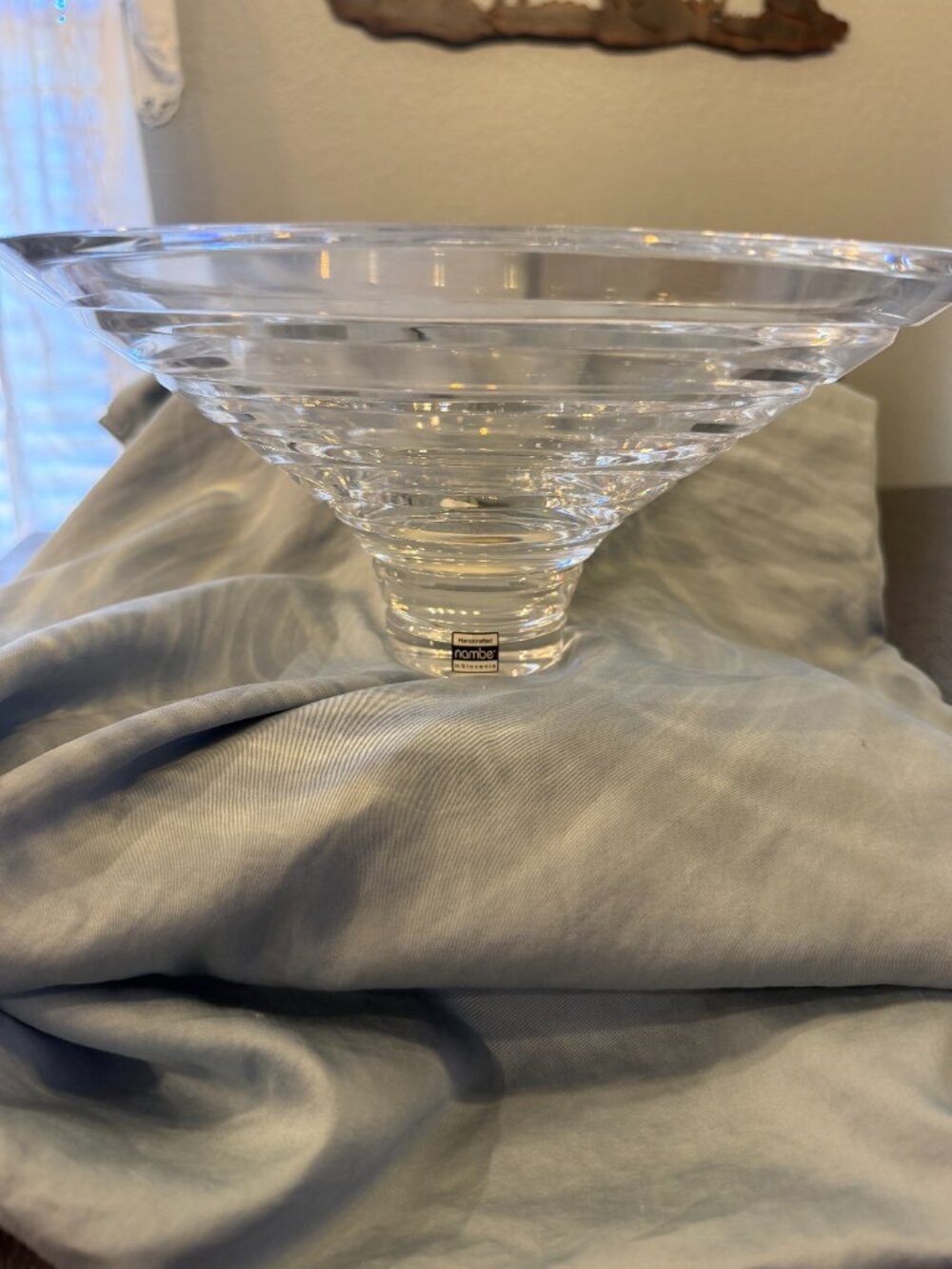Nambé Crystal Roulette Bowl #5205 Karim Rashid 11” Slovenia w/ Box